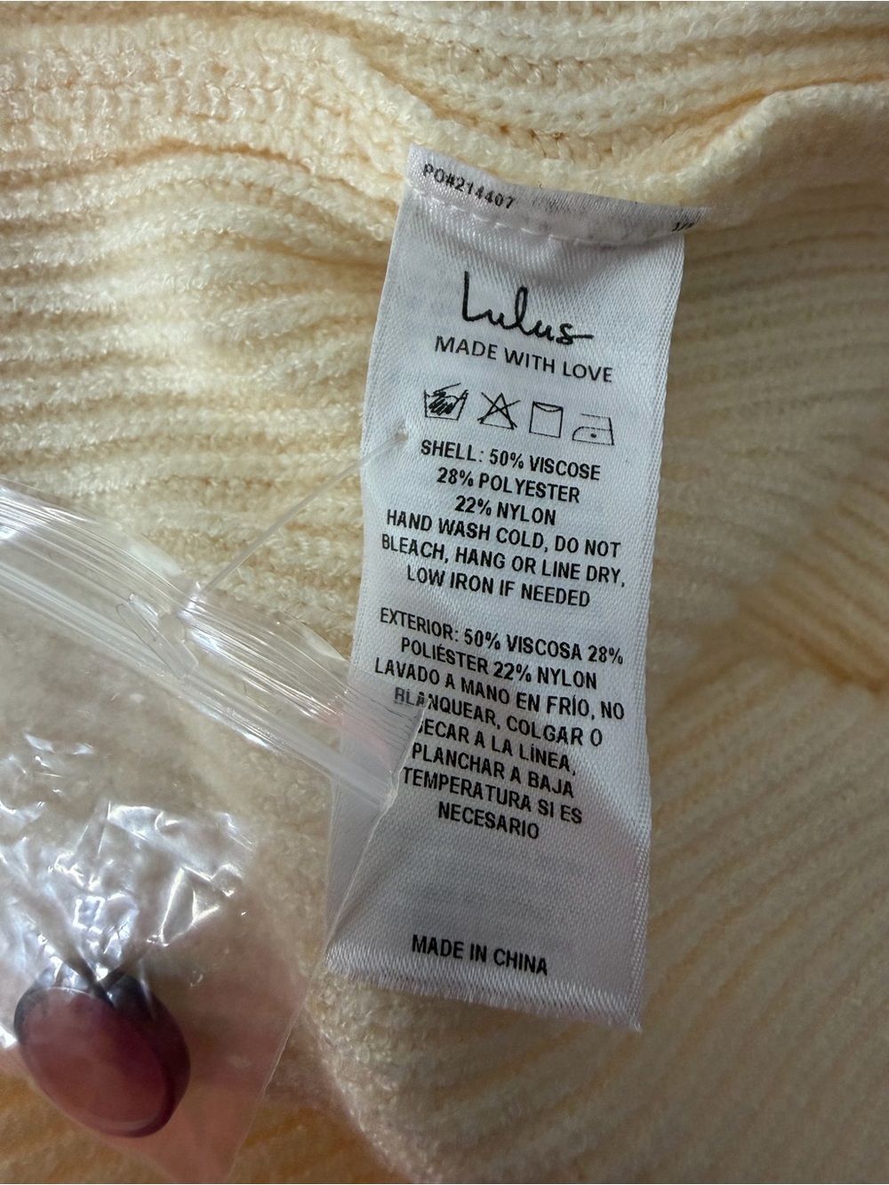 Lulu's Cream Long Ribbed Button-Front Cardigan - Picture 4 of 4